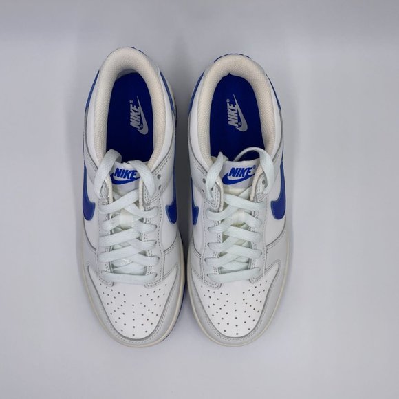 Nike Dunk Low White / Royal Blue Womens Shoes - Picture 5 of 8